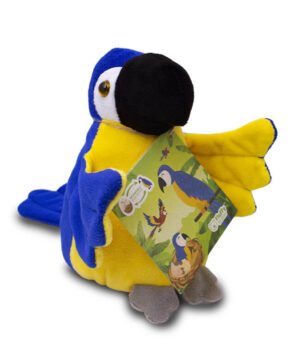 600x756 eco friendly reversible blue macaw plush toy for kids 0006 MG8782 azul tag esquerda